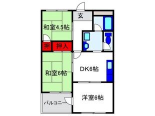 スカイハイツ曽根の物件間取画像